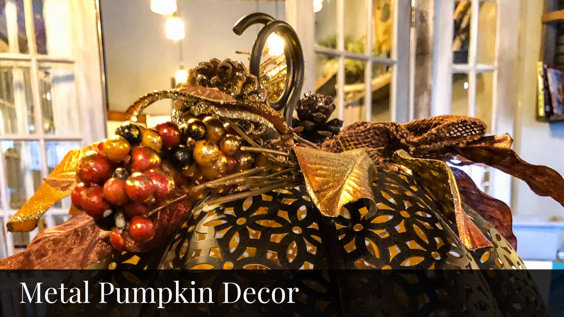 Metal Pumpkin Decor - Bluebombay.com