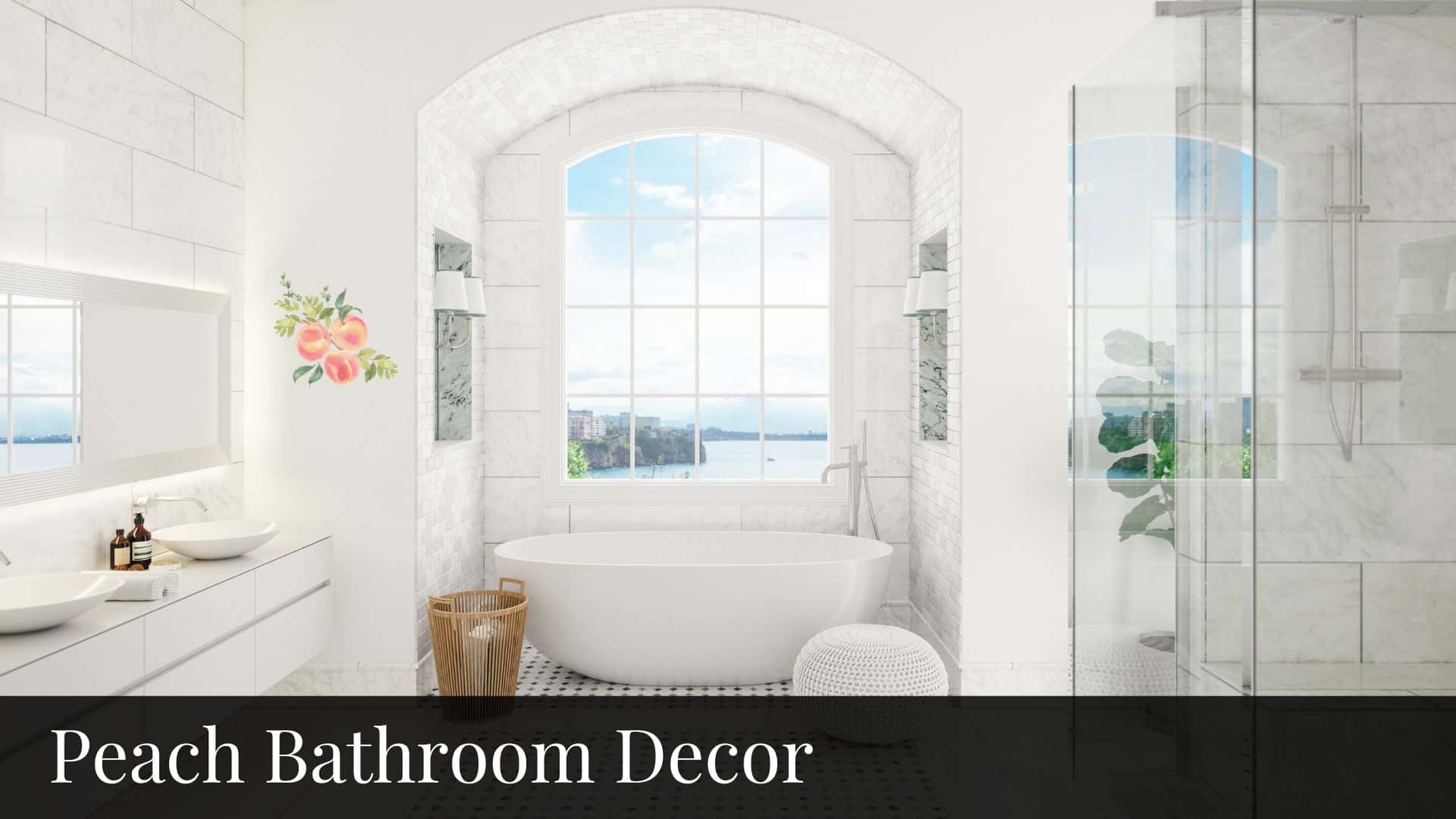 Peach Bathroom Decor - Bluebombay.com